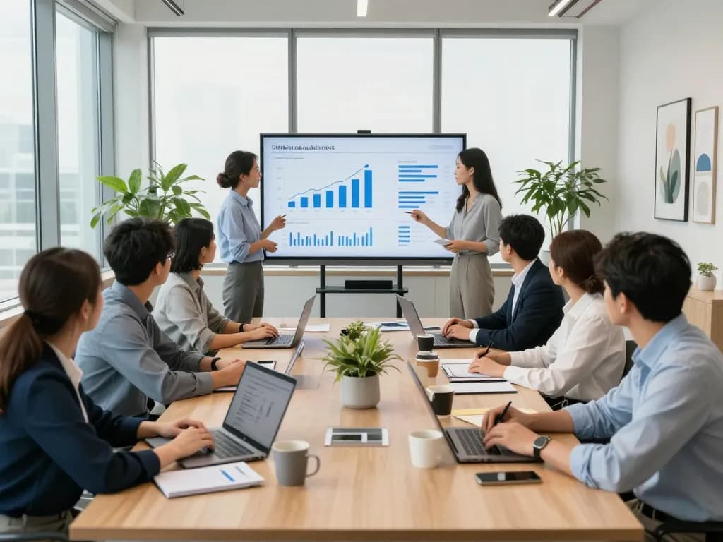 Engaging consulting session at https://c168.date/ showcasing collaborative teamwork and strategy planning in modern office.