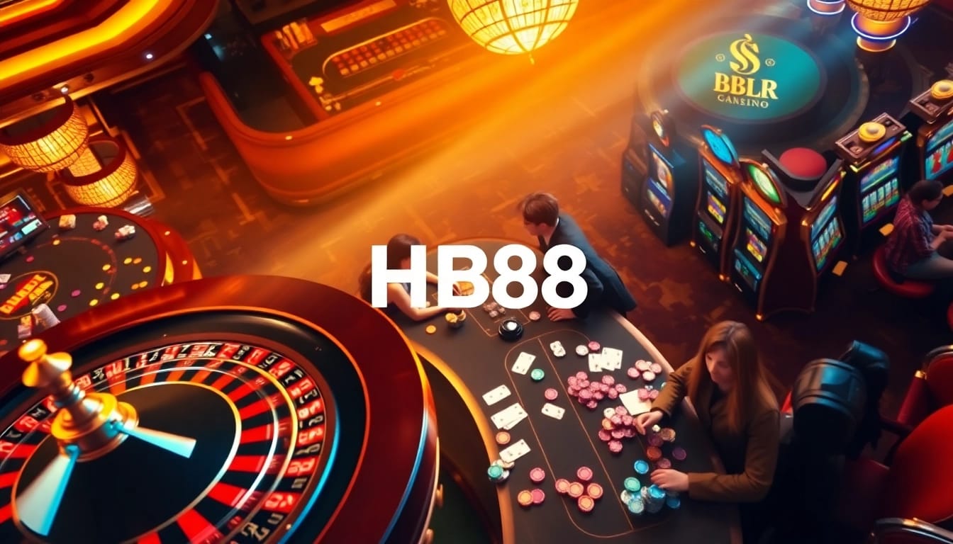 Experience the excitement of gambling at HB88’s luxurious online casino with vibrant tables and action.