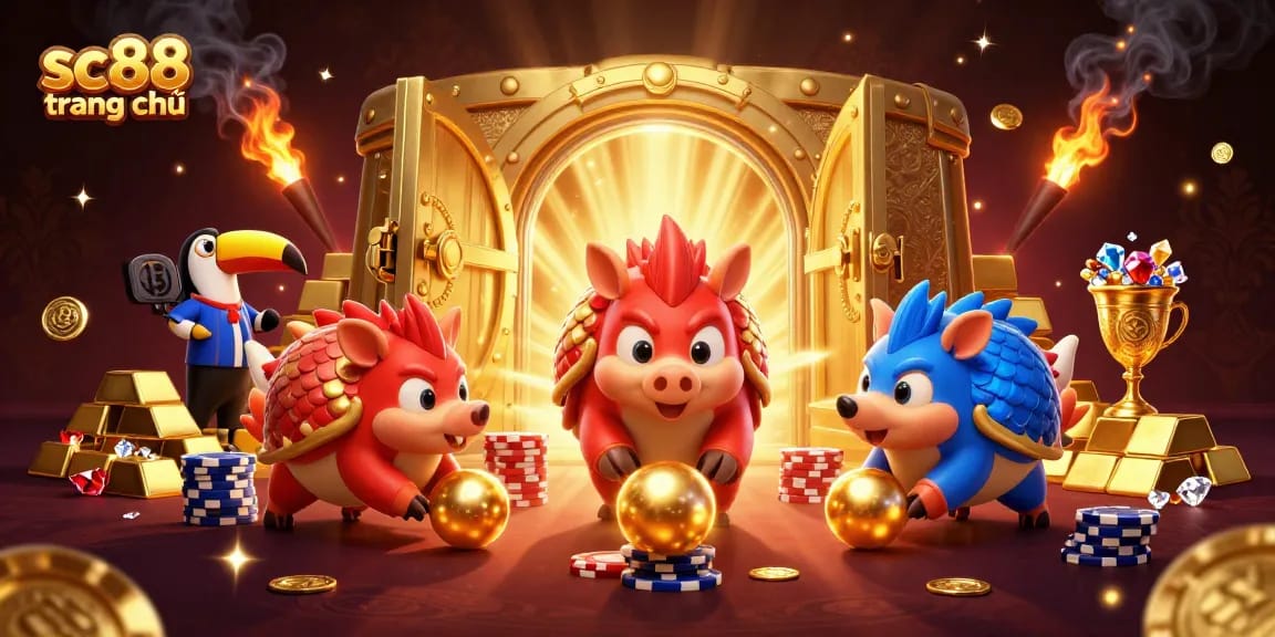 Revolutionize your gameplay at sc88 trang chủ with vibrant 3D pangolins and golden treasures.