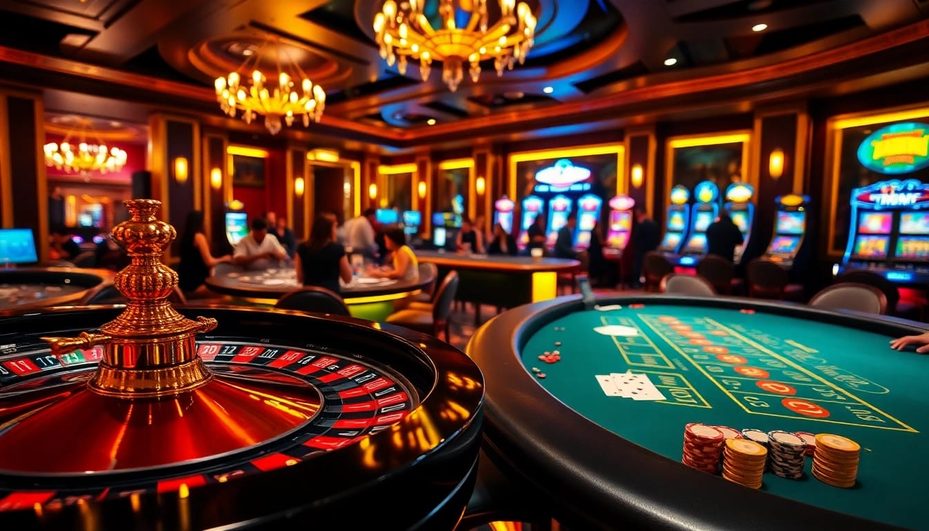 Engage with games at https://kjc.football/ in a vibrant casino atmosphere showcasing excitement and luxury.