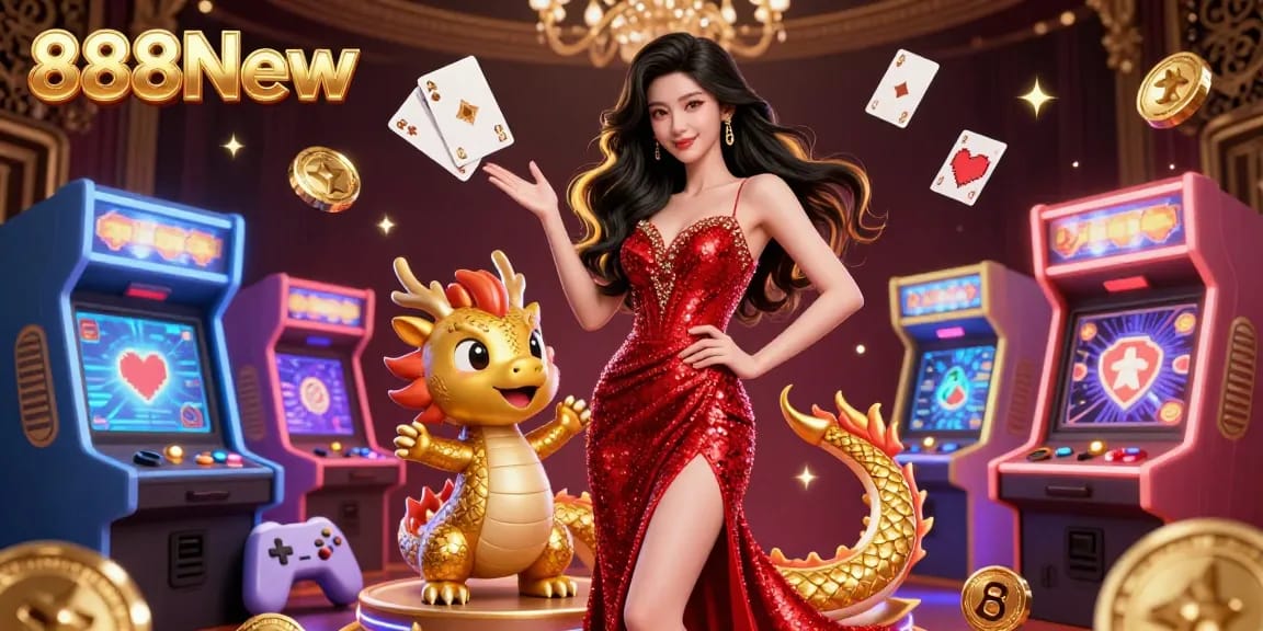 Engage with 888New’s vibrant casino experience featuring dynamic gaming elements and a stunning host.