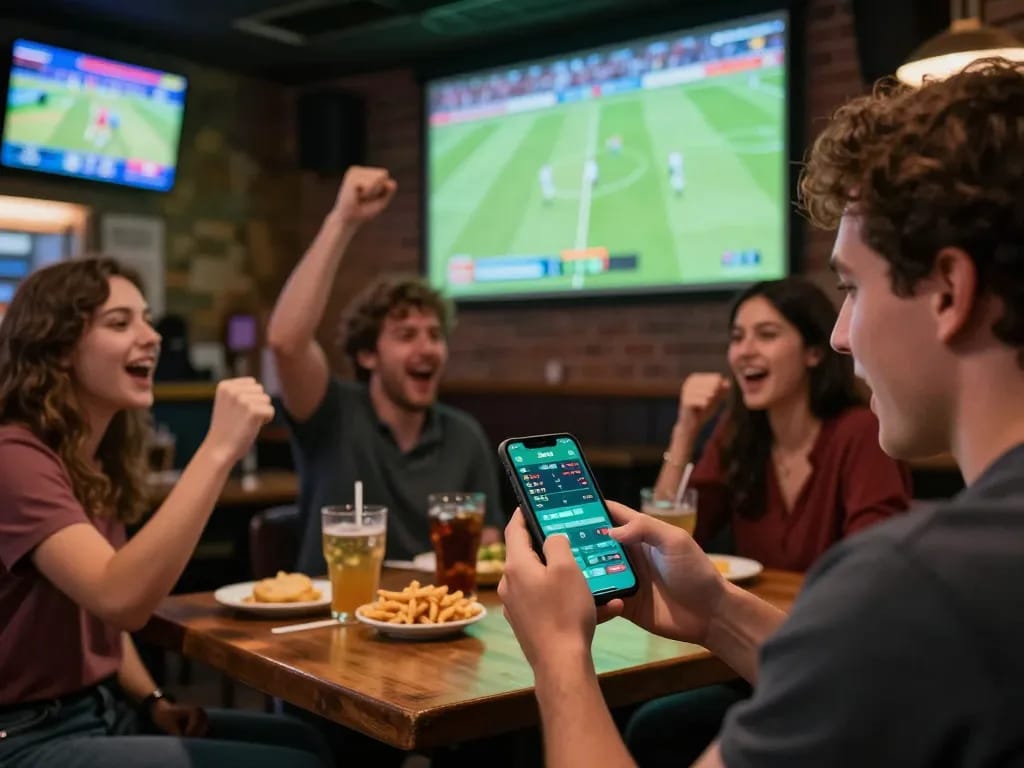 Place bets on บอล ออนไลน์ while enjoying the action in a lively sports bar packed with fans.