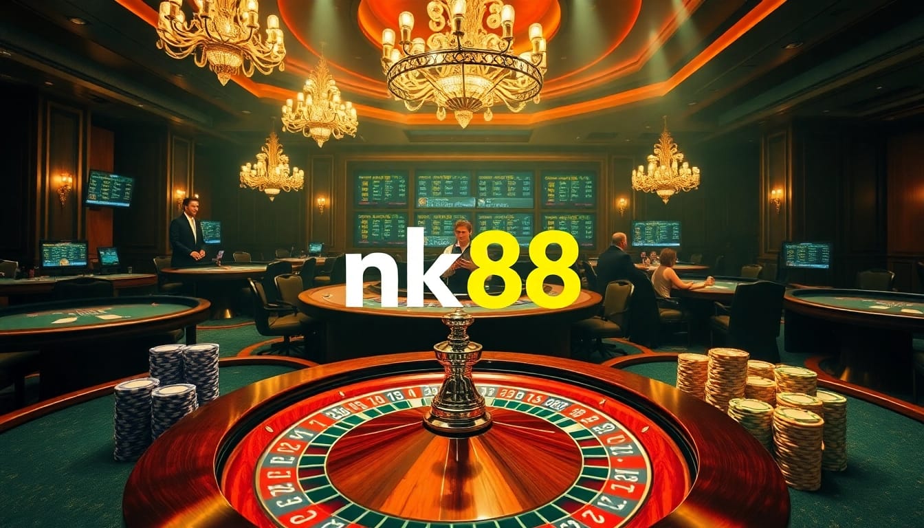 Experience the thrill of nk88 at a luxurious casino with vibrant games and betting excitement.