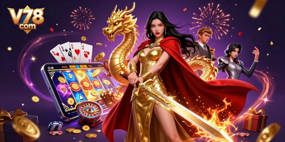 Rasakan sensasi bermain dengan V78 com, di mana gulungan slot dan visual menakjubkan bertemu dalam ilustrasi kasino yang dinamis ini.