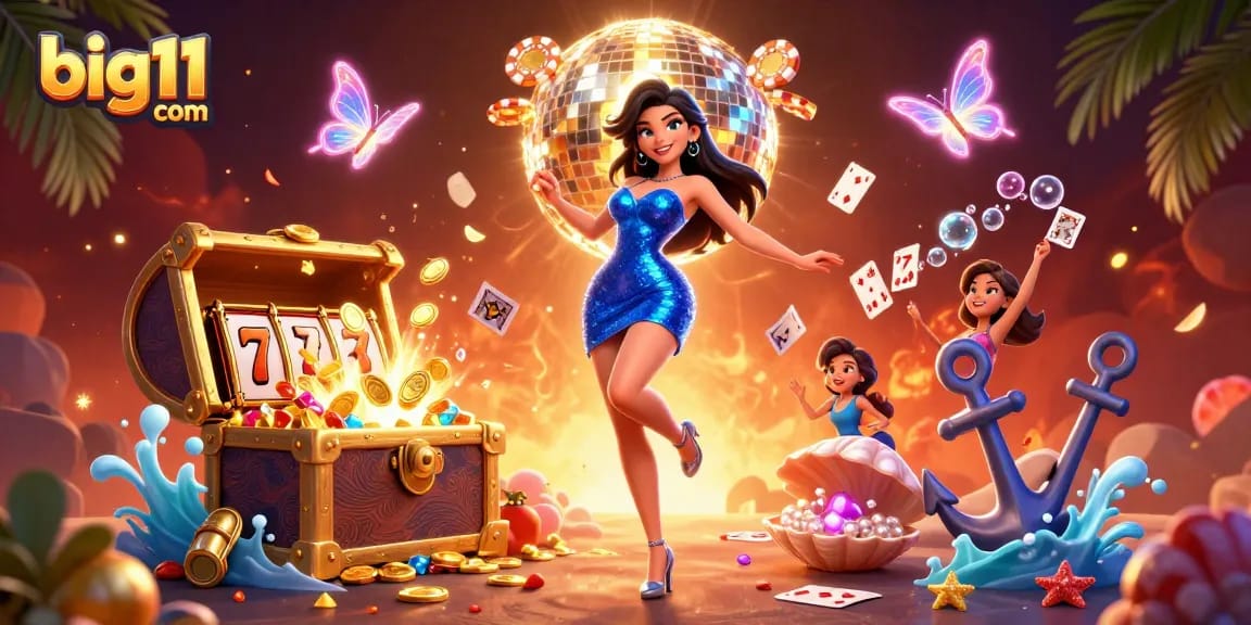 Rasakan sensasi big11 com dengan pemandangan kasino yang glamor menampilkan elemen slot yang berwarna-warni.
