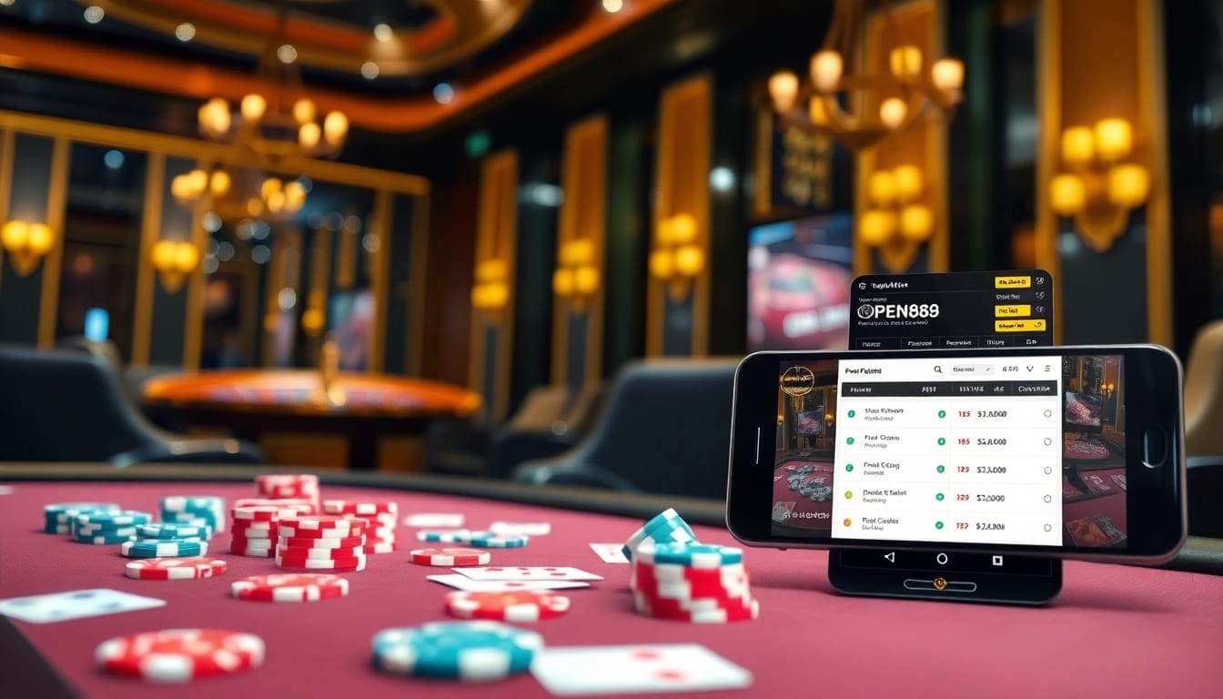 Enjoy thrilling betting action at nhà cái OPEN88 with vibrant chips and a sleek online interface.