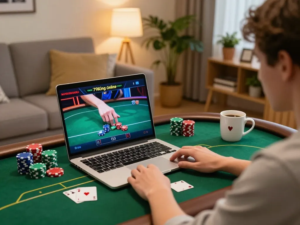 Engage with winning strategies at 79king while playing poker online in a cozy home setting.