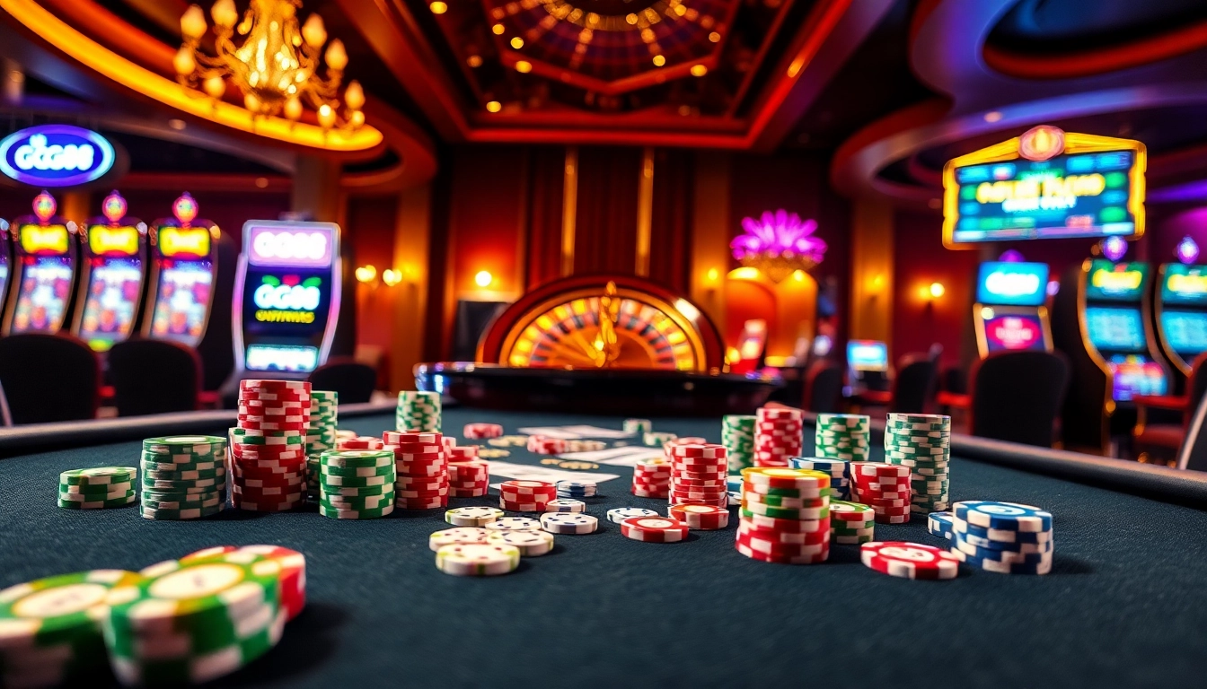 Experience exciting gameplay at GG88 with colorful casino elements and vibrant atmosphere.