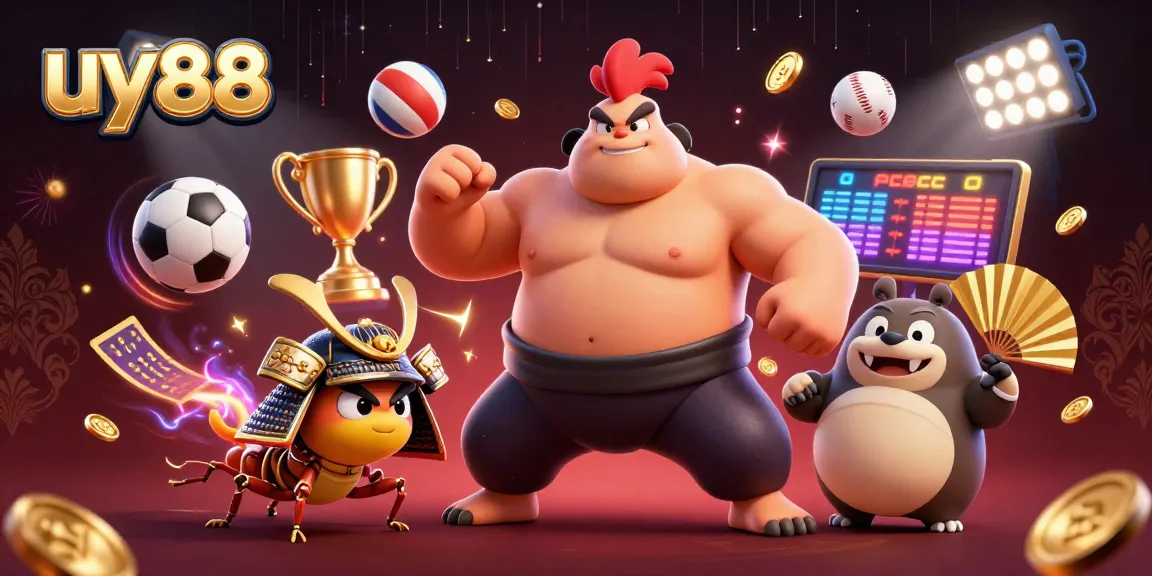 Experience thrilling gaming with uy88, where sumo wrestlers and samurai crickets battle in an electrifying arena.