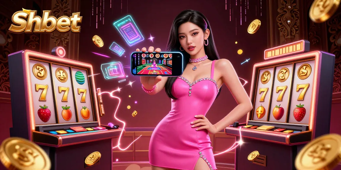 Play engaging games at Shbet, showcasing a vibrant Asian woman in a casino setting.