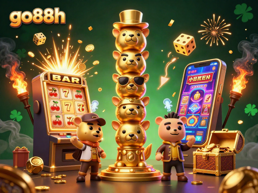 Spin the reels with go88h's vibrant casino elements bursting with color and excitement.