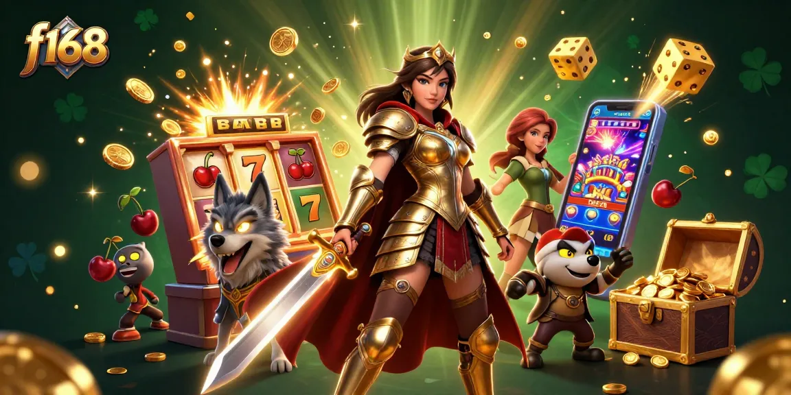 Experience thrilling wins at f168 with an adventurous warrior queen and her wolf by a vibrant jackpot.