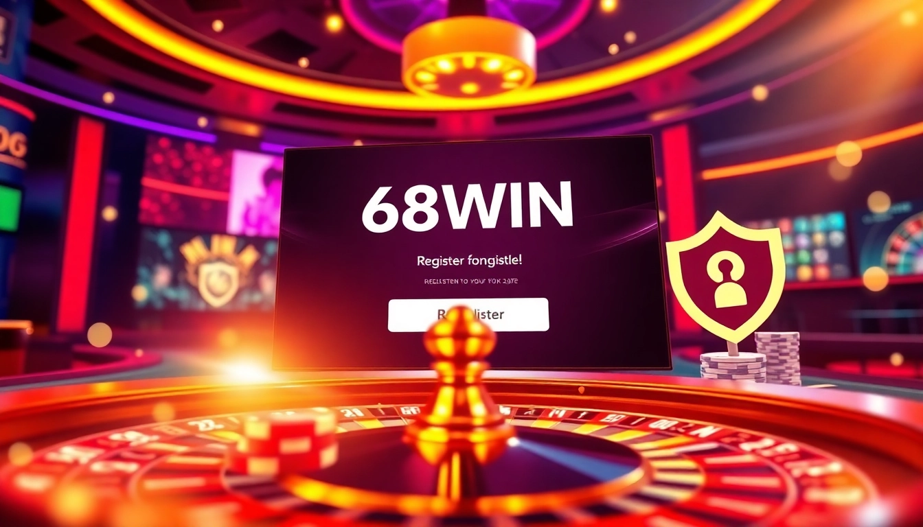 Engaging image showcasing the excitement of đăng ký 68win at a luxury online casino.