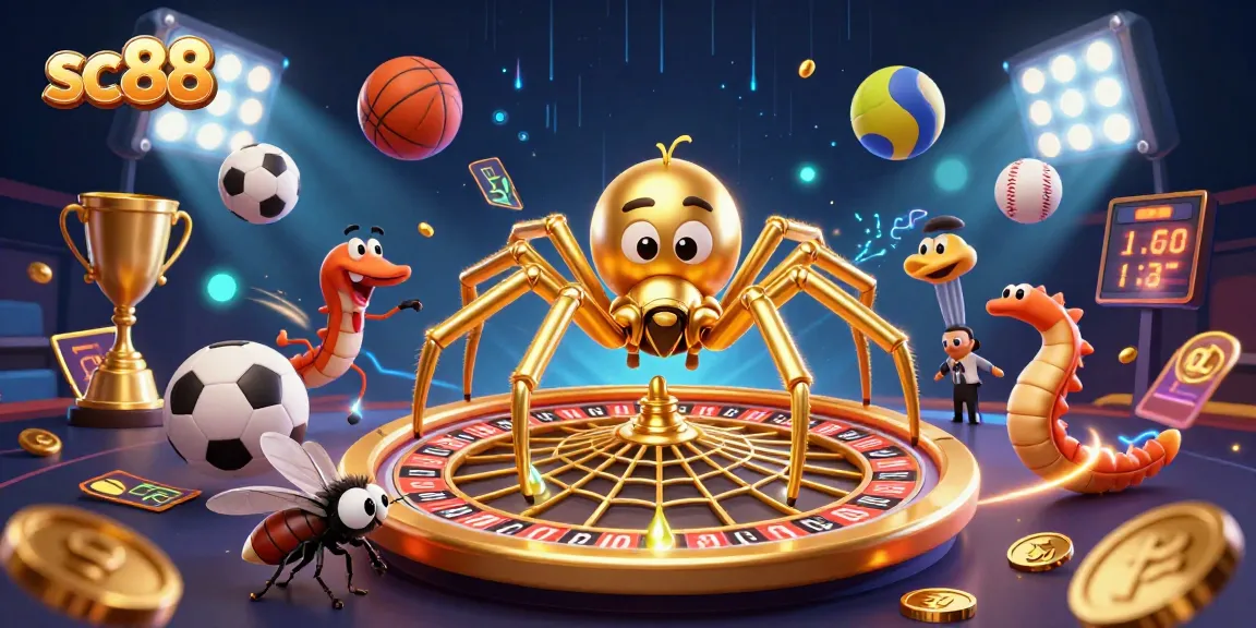Engage with sc88 through a lively casino illustration highlighting vibrant games and betting excitement.