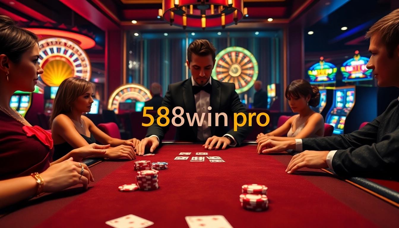 Engage your luck at a thrilling poker game featuring 58win pro elements, showcasing luxury and excitement in gambling.