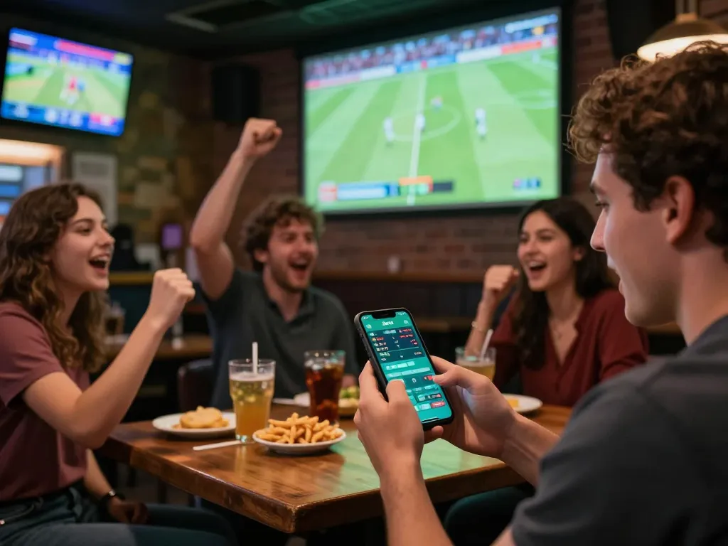 Place bets on บอล ออนไลน์ while enjoying the action in a lively sports bar packed with fans.