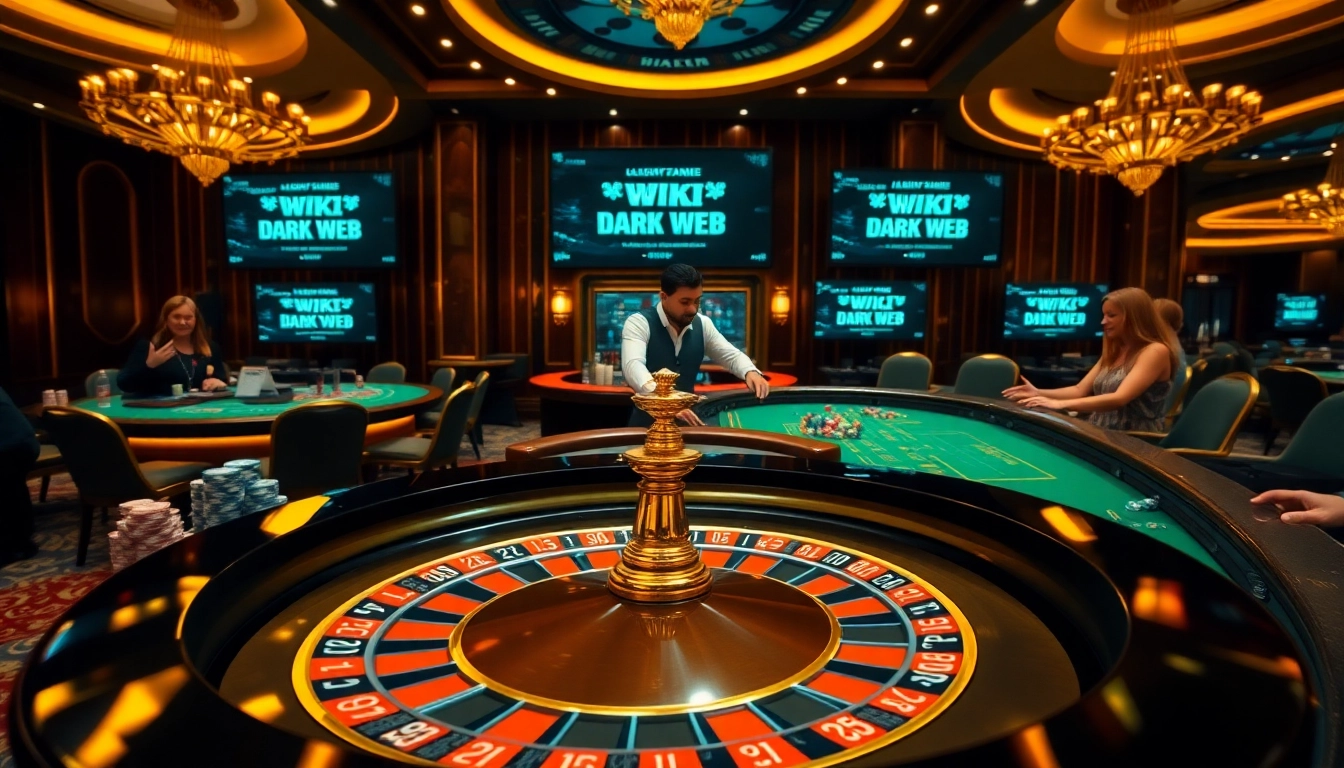 Engaging casino gameplay featuring hidden wiki dark web themes with roulette and poker chips.