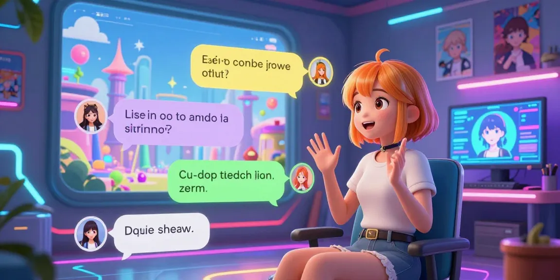 Engaging ecchi chat AI scene featuring vibrant anime character dialogue in a digital environment.