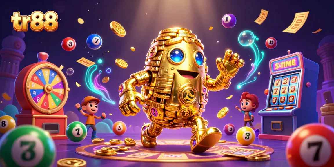 Experience dynamic wins with tr88's 3D golden golem and vibrant casino elements in action.