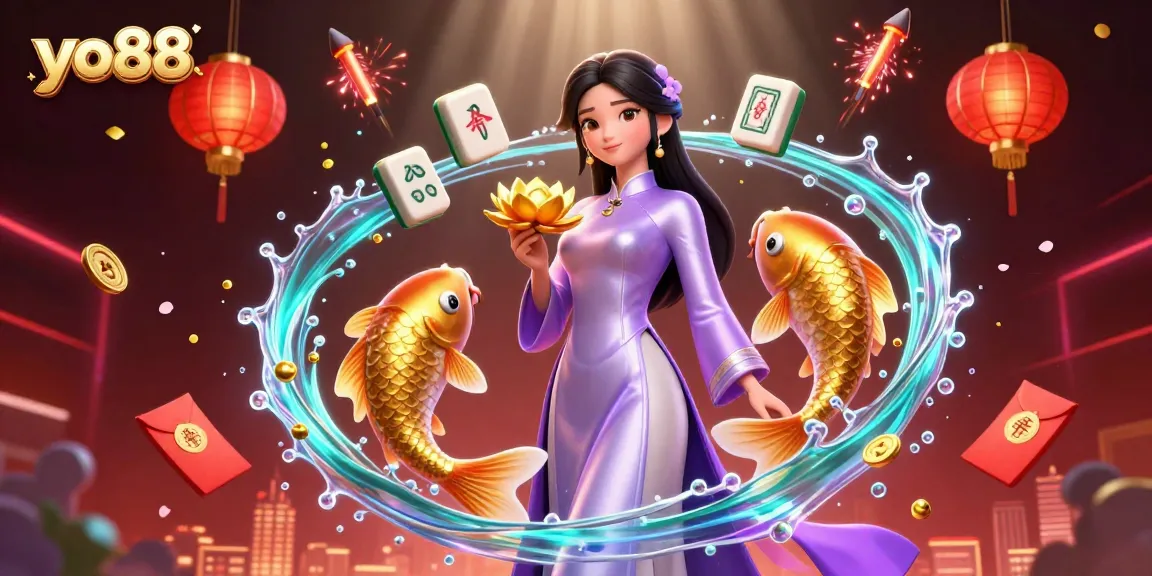 Experience the vibrant joy of yo88 with elegant gameplay elements and charming characters in a rich 3D illustration.