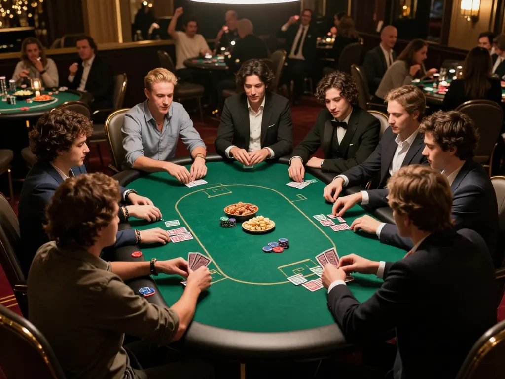 Engaging players enjoying a competitive poker game on Cakhia, showcasing strategic gameplay dynamics and social interaction.