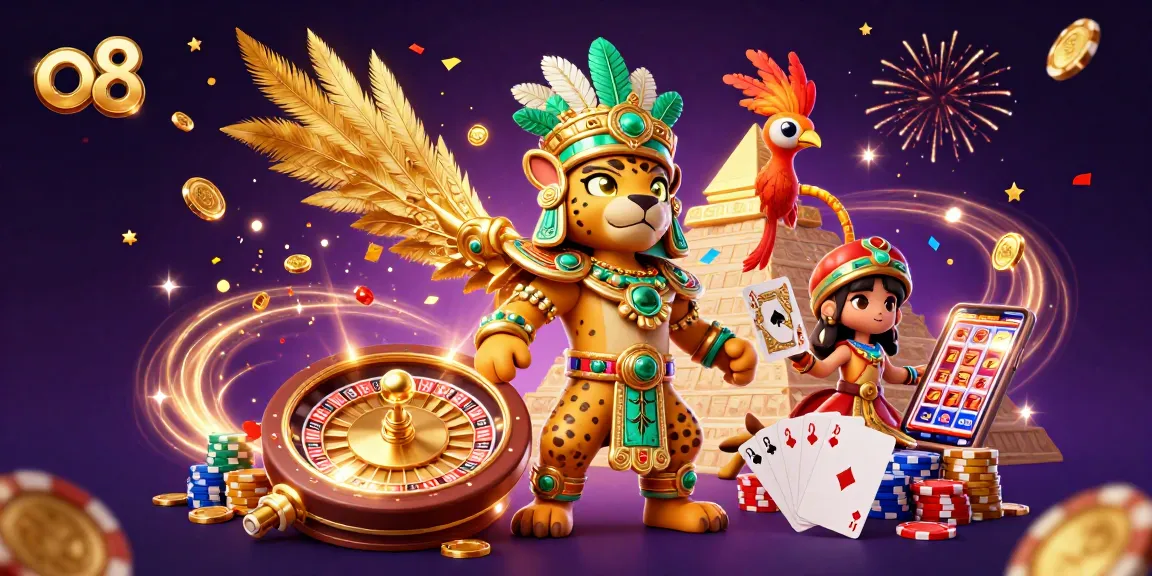 Bet on thrilling experiences with o8, where a Mayan jaguar priest meets captivating casino excitement!