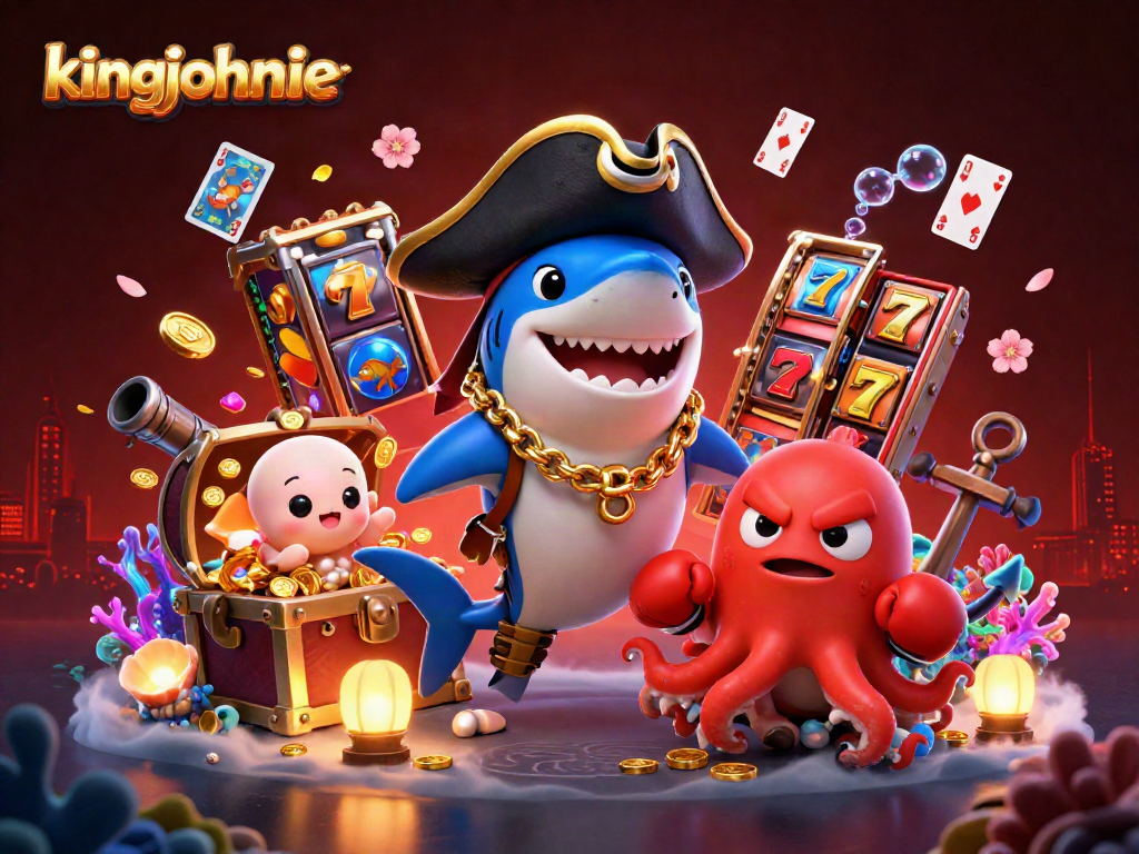 Experience kingjohnnie’s casino thrill with animated characters and vibrant slot symbols