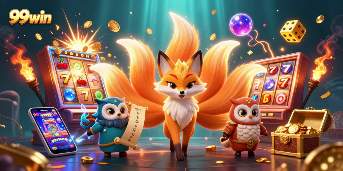Experience thrilling wins at 99win with vibrant casino elements and enchanting characters.