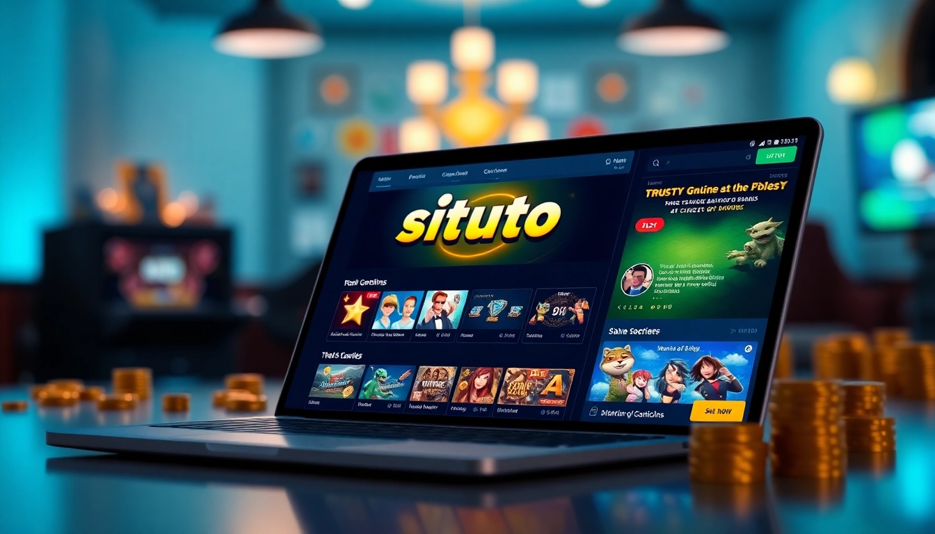 The interface of a situs toto online gambling platform showcasing interactive game options and user-friendly design.