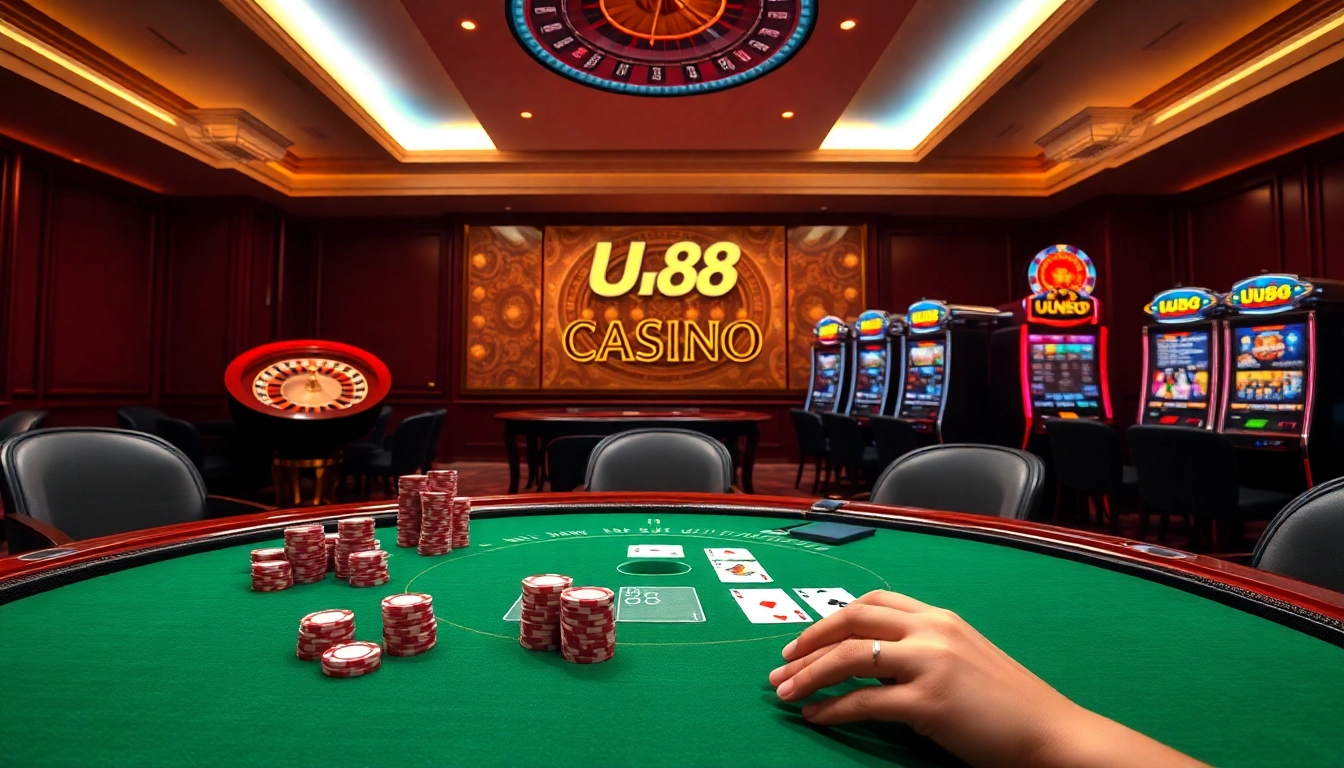 Experience luxury gambling at https://uu88xpj.com/ with poker tables, roulette wheels, and vibrant slot machines.