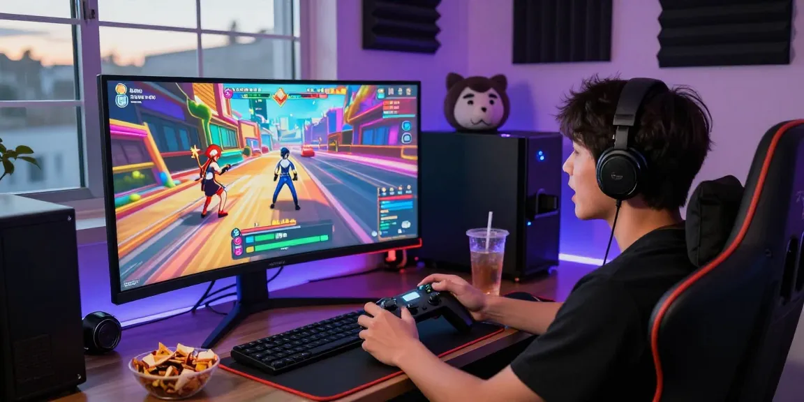 Exciting gaming setup featuring hentai games html on a vibrant screen with dynamic characters and engaging atmosphere.