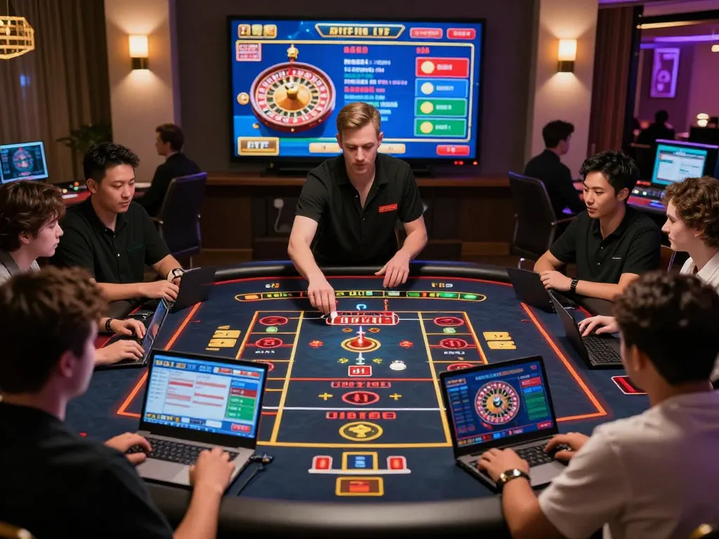Engaging uk88 online casino gameplay showcasing live dealer interactions and vibrant gaming atmosphere