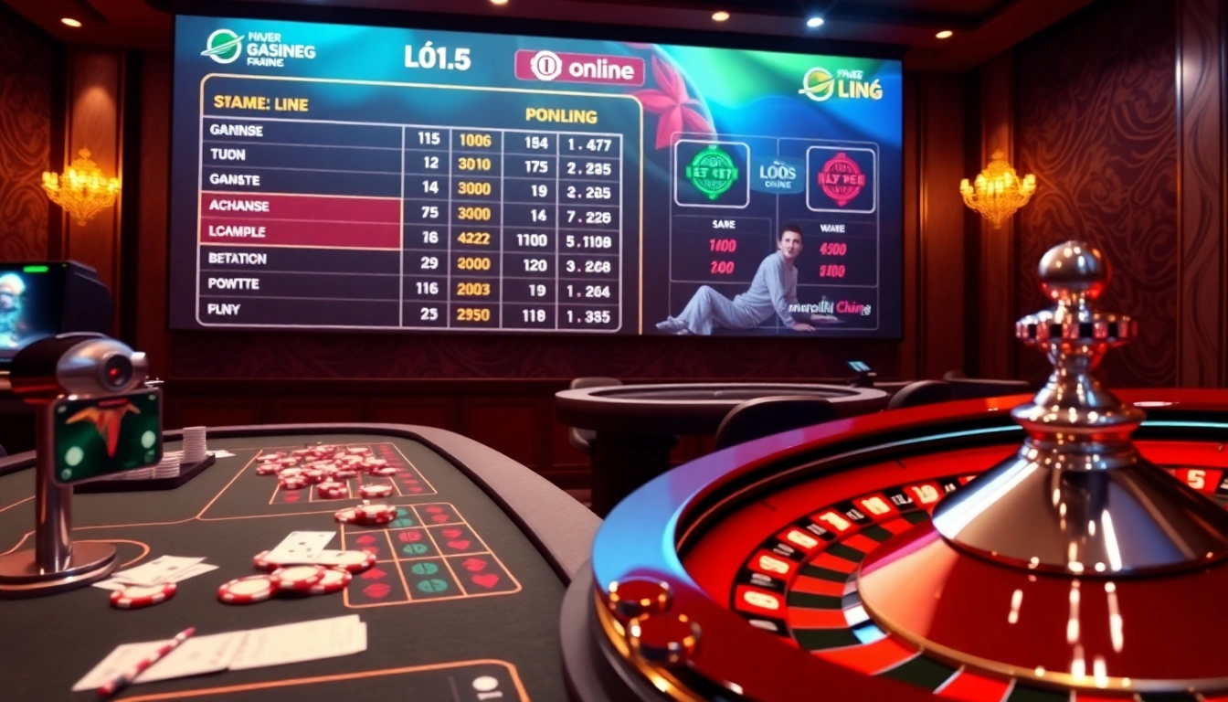 Lô đề online betting action displayed on a vibrant virtual interface with casino elements.