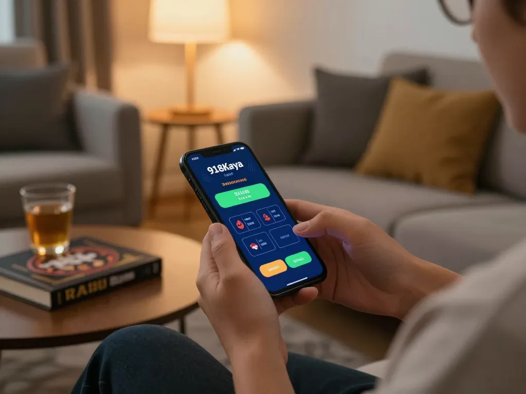 Effortlessly accessing 918Kaya login on mobile, recovering forgot password in a cozy setting.