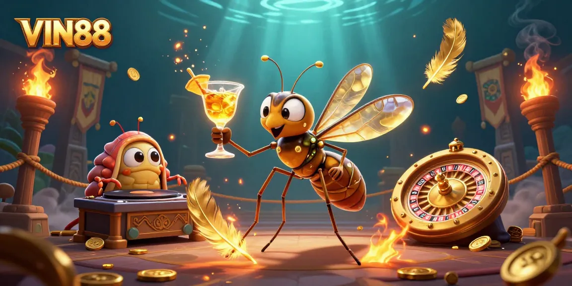 Experience thrilling gameplay at VIN88 with unique casino characters and vibrant gaming elements.