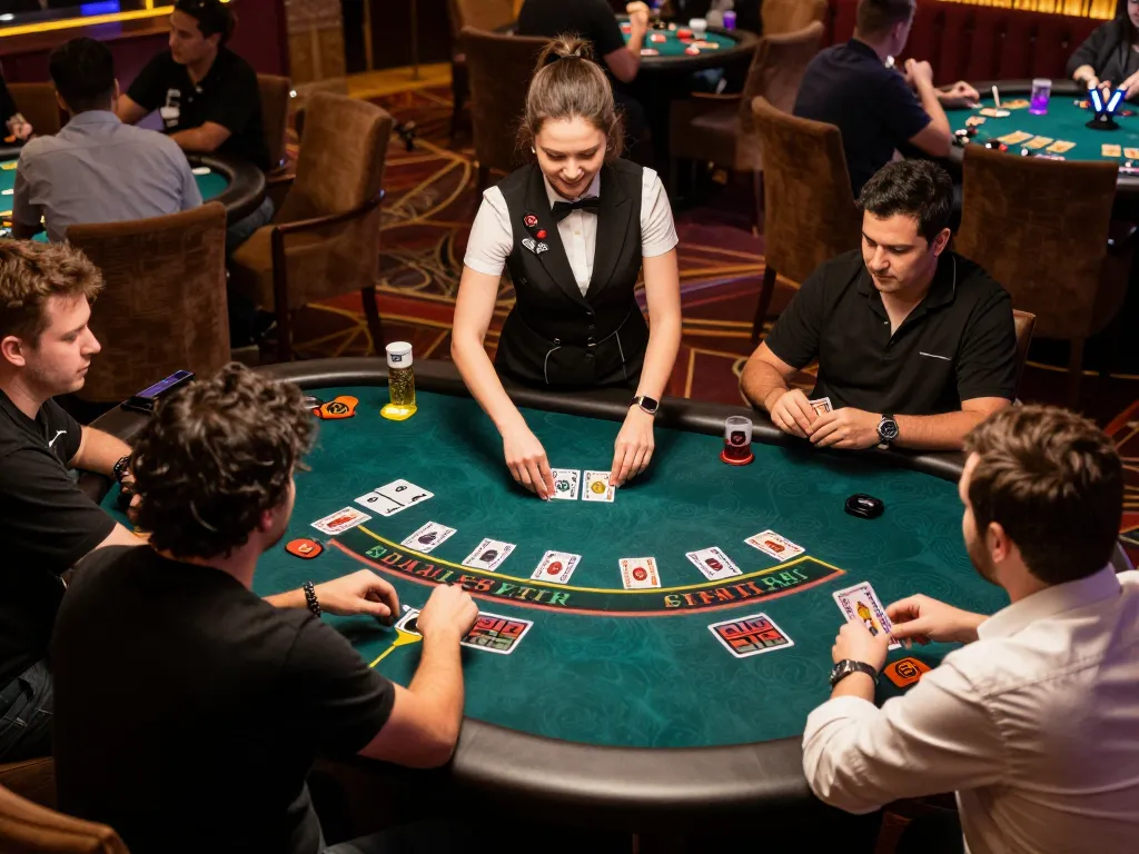 Players enjoying a live dealer game at LC88, showcasing an engaging blackjack experience.