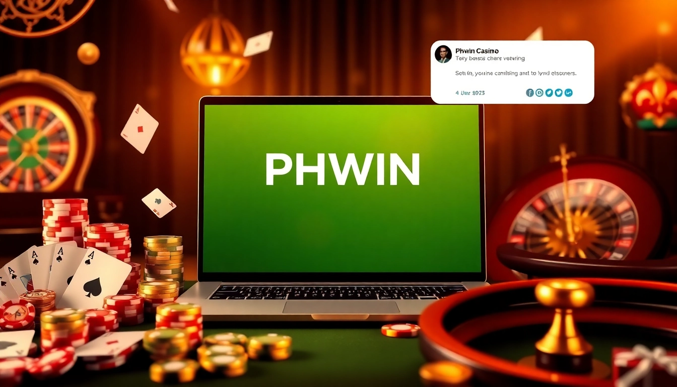 Experience the excitement of online gaming at PHWIN with vibrant casino elements and interactive gameplay.