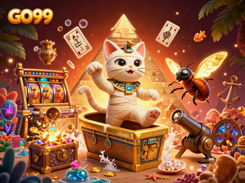 Engage in mesmerizing casino adventures with GO99, featuring thrilling slots and dynamic gold-filled treasure.
