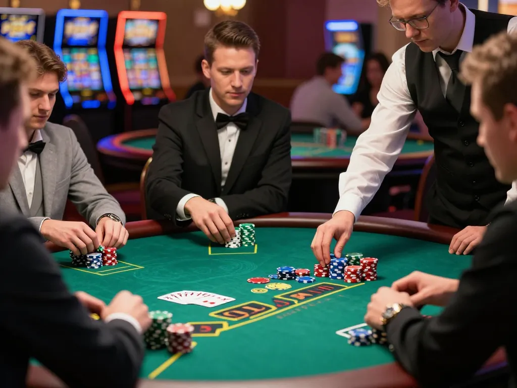Experience intense blackjack gameplay at 79KING with focused players and vibrant casino atmosphere.