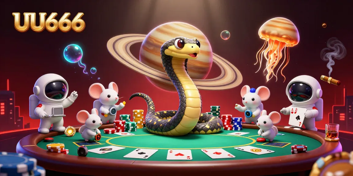 UU666 captivates players as animated astronaut mice place bets on a cosmic roulette wheel.