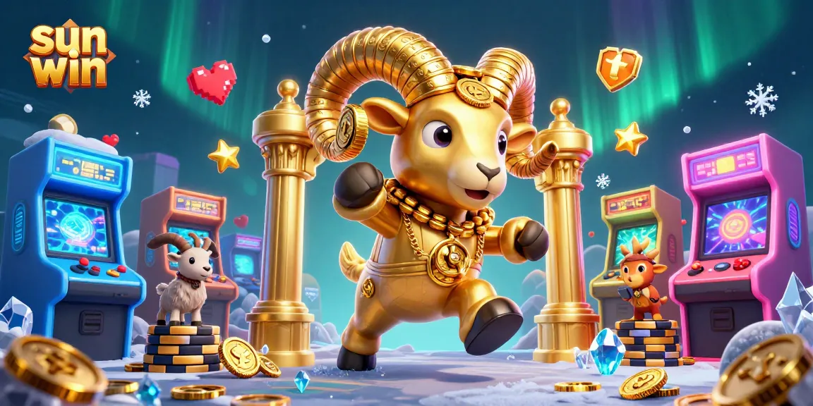 Experience thrilling gameplay at sun win with a dynamic 3D casino scene showcasing energetic characters and arcade machines.