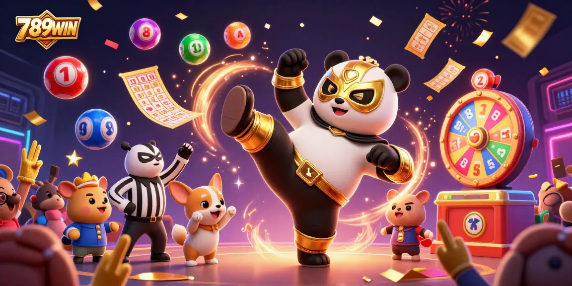 Engage in exciting gaming activities at 789WIN, with vibrant lottery elements and dynamic characters.
