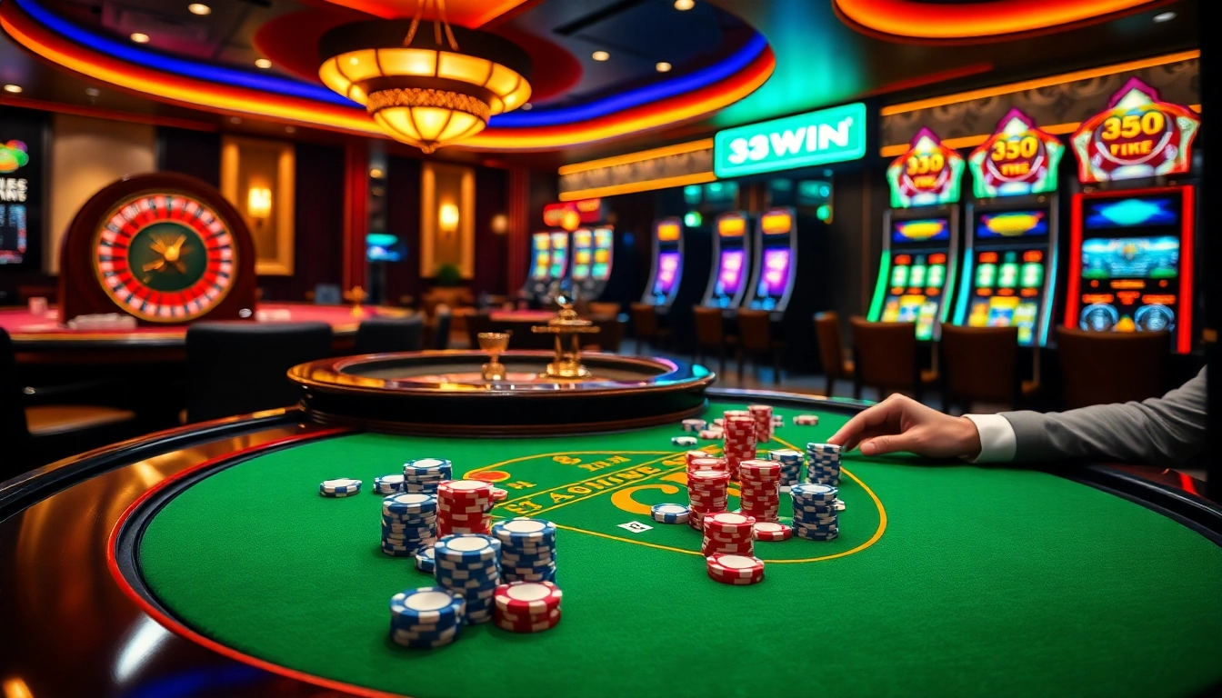 Compelling casino ambiance featuring engaging poker gameplay at 33WIN.