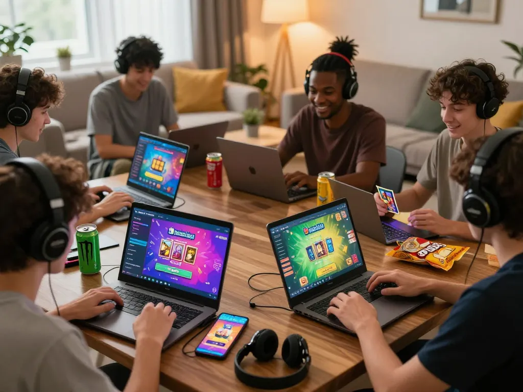 Players enjoying diverse card games at 789club in a vibrant, colorful gaming environment.