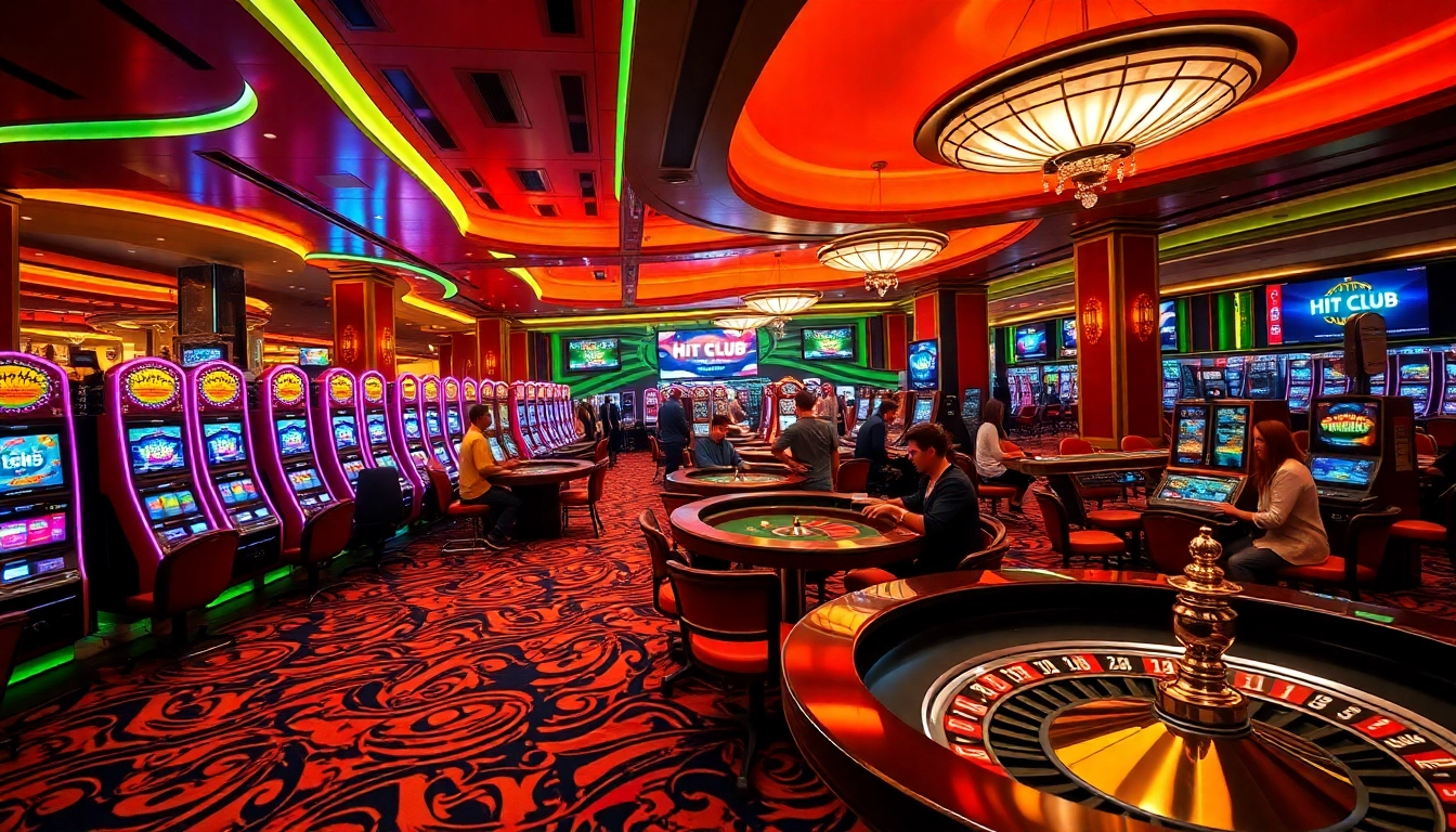 Play exciting games at hit club with vibrant tables and lively atmosphere.