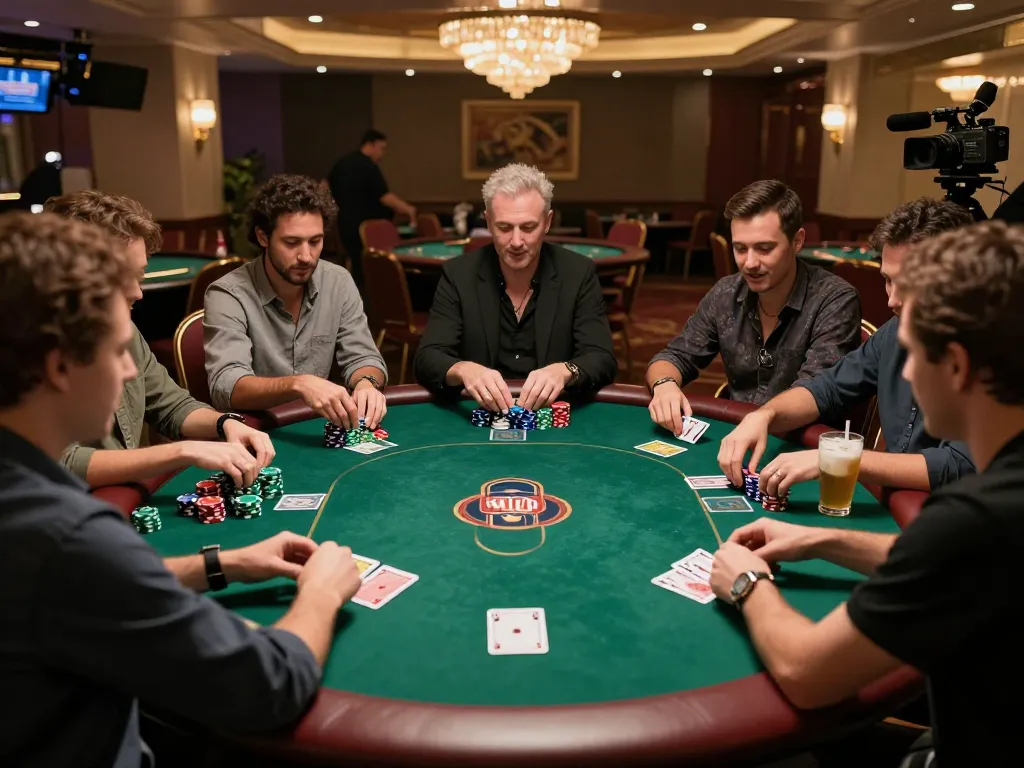 Engaging poker game scene at a luxurious casino with players focused on the action, showcasing https://www.bearcreekwatershed.org/macroinvertebrates moments.