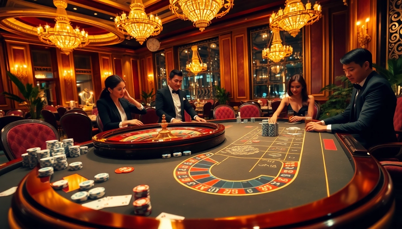 Engage in thrilling gambling action at https://luongsontv23.com/ with immersive casino visuals featuring elegant tables and exciting gameplay.