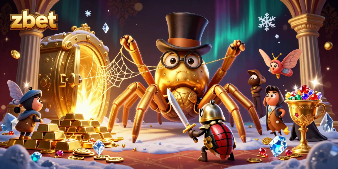 Engage in thrilling casino battles featuring zbet with a courageous beetle knight against a giant golden tarantula.