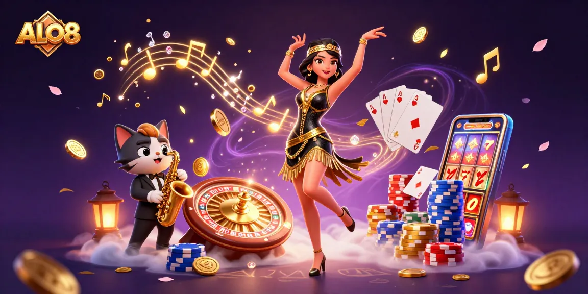 Experience thrilling gaming at ALO8 with vibrant casino elements and action-packed excitement.