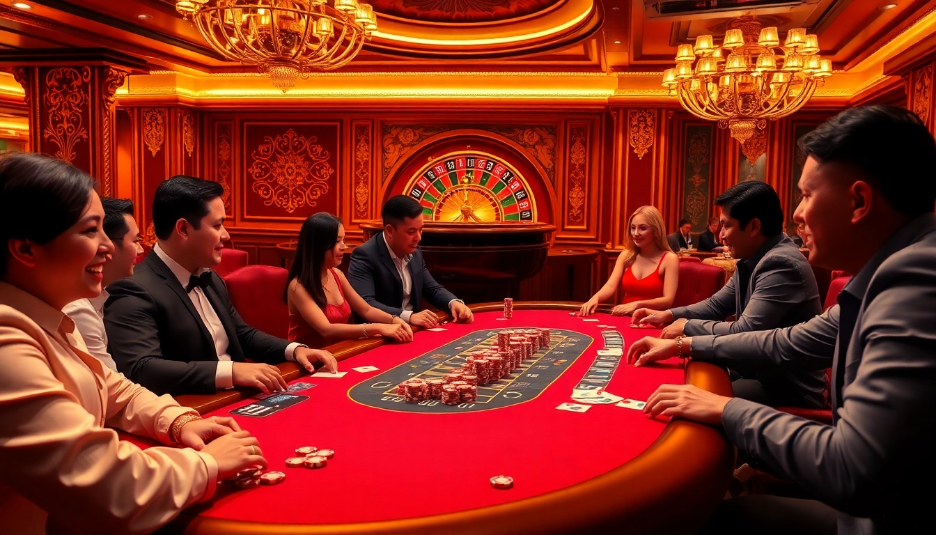 Experience thrilling gaming at https://xx88.moe/ with passionate players at a luxurious poker table.